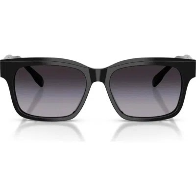 Tory Burch 55mm Rectangular Sunglasses In Black