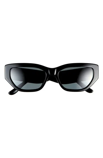Tory Burch 55mm Rectangular Sunglasses In Black