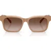 Tory Burch 55mm Rectangular Sunglasses In Brown