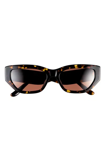 Tory Burch 55mm Rectangular Sunglasses In Black