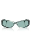 Tory Burch 55mm Rectangular Sunglasses In Green