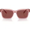 Tory Burch 55mm Rectangular Sunglasses In Pink