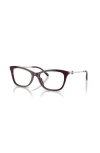 Tory Burch 55mm Square Optical Glasses In Black
