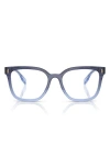Tory Burch 55mm Square Optical Glasses In Dark Blue