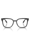 Tory Burch 55mm Square Optical Glasses In Shiny Black