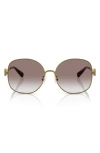 Tory Burch 56mm Gradient Round Sunglasses In Gold