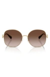 Tory Burch Tortoiseshell-effect Cat-eye Frame Sunglasses In Gold