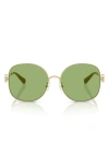 Tory Burch 56mm Round Sunglasses In Gold Pink