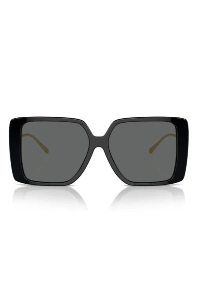 Tory Burch 56mm Square Sunglasses In Black