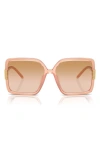 Tory Burch Gradient Plastic Square Sunglasses In Orange