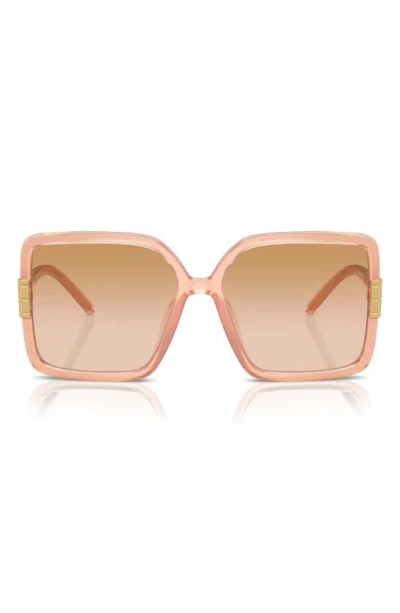 Tory Burch Gradient Plastic Square Sunglasses In Orange