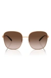 Tory Burch 55mm Square Sunglasses In Rose Gold
