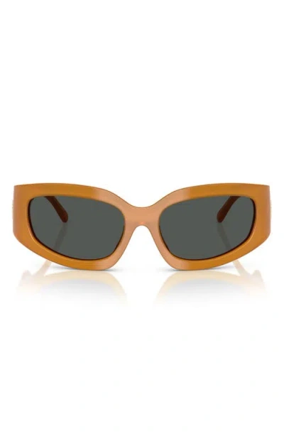 Tory Burch 57mm Irregular Sunglasses In Gold