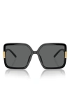Tory Burch 57mm Square Sunglasses In Black