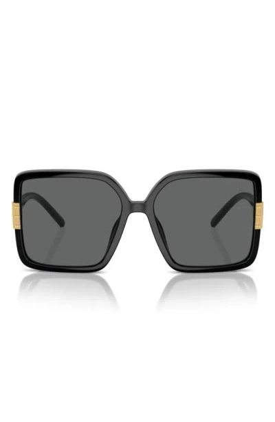 Tory Burch 57mm Square Sunglasses In Black