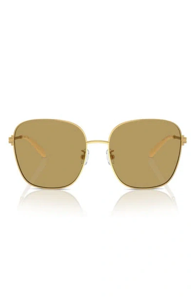 Tory Burch 57mm Square Sunglasses In Gold