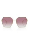 Tory Burch 58mm Gradient Square Sunglasses In Gold