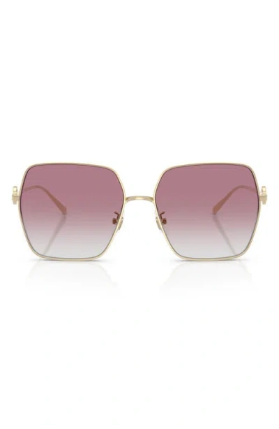 Tory Burch 58mm Gradient Square Sunglasses In Gold