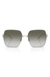 Tory Burch 58mm Gradient Square Sunglasses In Metallic