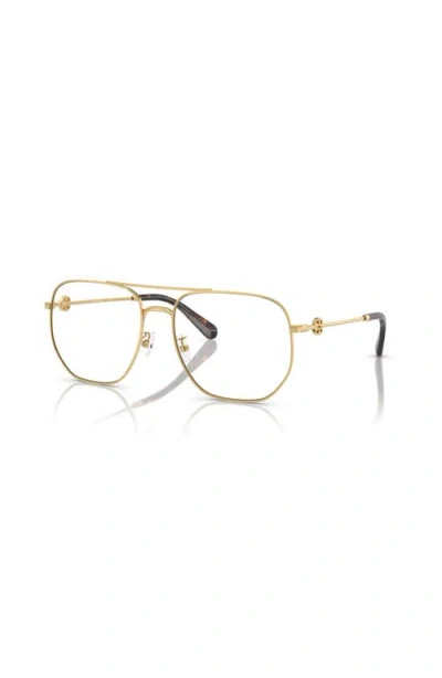 Tory Burch 58mm Pilot Optical Glasses In Gold