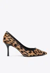 Tory Burch Double T Buckle Pumps 80mm Classic Leopard In Animal Print