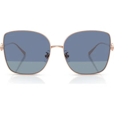 Tory Burch 60mm Oversize Butterfly Sunglasses In Blue