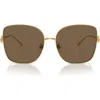 Tory Burch 60mm Oversize Butterfly Sunglasses In Gold/gold