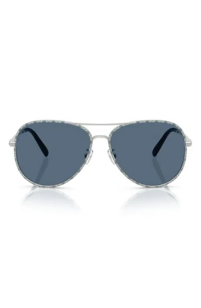 Tory Burch 60mm Pilot Sunglasses