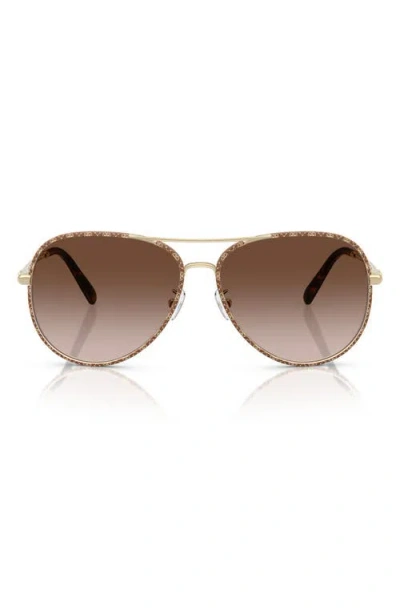 Tory Burch 60mm Pilot Sunglasses In Pink