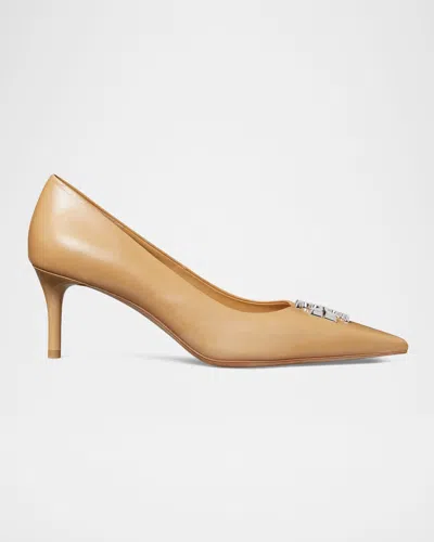 Tory Burch 65mm Eleanor Leather Medallion Pumps In Multi