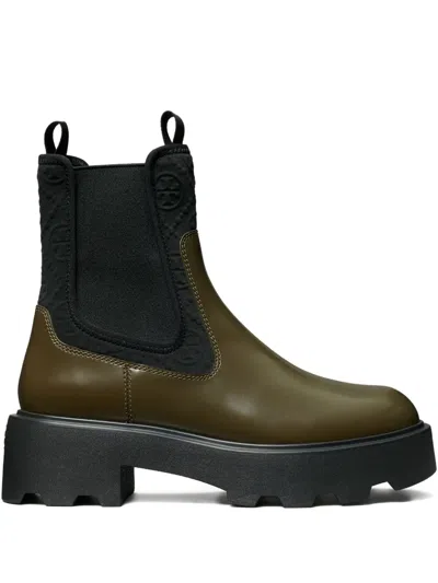 Tory Burch Chelsea Boot In Various Materials In Green