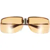 Tory Burch 75mm Semi Rimless Pillow Sunglasses In Shiny Light Gold/orange