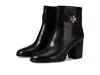 Tory Burch T Lock Heeled Ankle Boots 70mm Perfect Black In Black