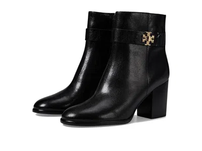 Tory Burch 80 Mm T-lock Heeled Ankle Boots In Black