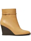 TORY BURCH 85MM DOUBLE T WEDGE BOOTS