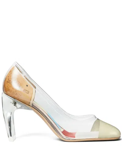 Tory Burch Clear 90mm Pumps In White