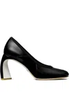 Tory Burch Black Peep Toe 90mm Heels In Black
