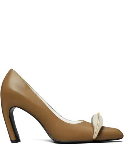 Tory Burch 90mm Pierced Pumps In Brown