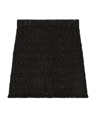 Tory Burch A-line Tweed Skirt In Black