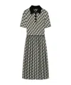 Tory Burch Abstract-pattern Print Midi Dress In Black