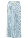 Tory Burch Abstract-print Maxi Skirt In Blue