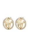 Tory Burch Miller Pave Multi Hoop Earrings In Gold/crystal