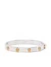 Tory Burch Miller Stud Hinge Bracelet In Silver