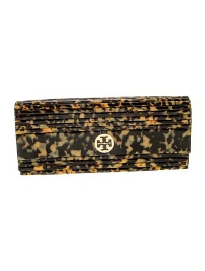 Pre-owned Tory Burch Acrylic Clutch In Black