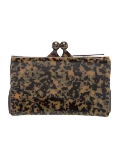 Pre-owned Tory Burch Acrylic Clutch In Brown