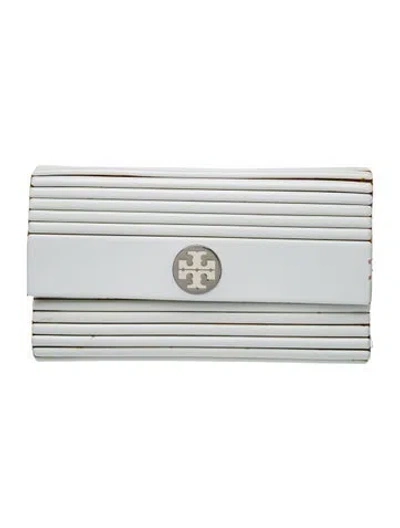 Pre-owned Tory Burch Acrylic Clutch In White