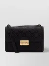 Tory Burch Adjustable Leather Cross-body Bag With Embossed Pattern