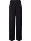 Tory Burch Wool And Cotton Pant In Blau