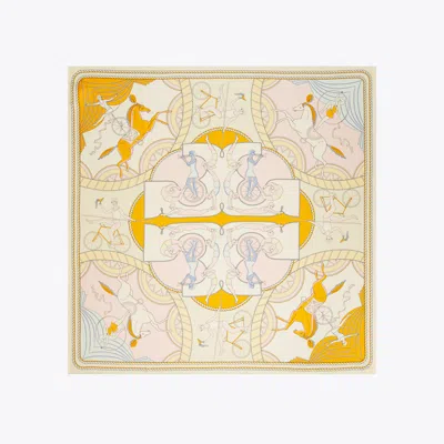 Tory Burch Aeronauts Double-sided Silk Square In Neutral