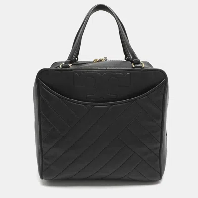Pre-owned Tory Burch Alexa Black Leather Satchel